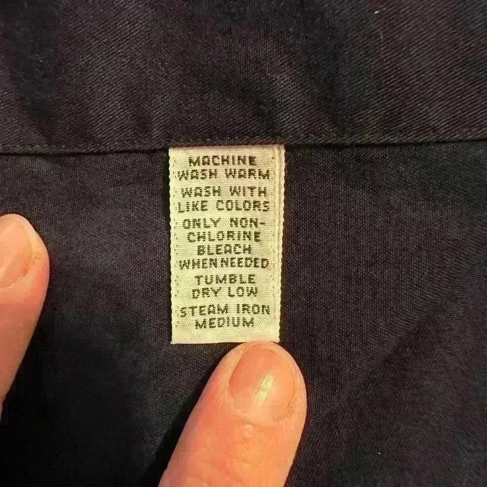 RALPH LAUREN Men's Navy Blake Two-Ply Cotton‎ Button-Up Long-Sleeve Shirt SZ XL - Picture 7 of 7